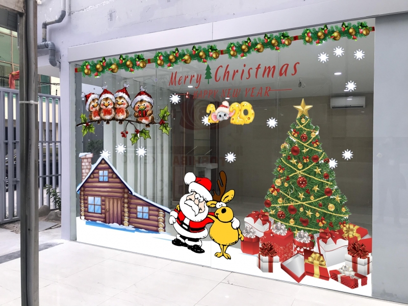 Noel 2020: Dịch vụ vẽ ông già tuyết trên cửa kính nở rộ, nhân viên ngày đút ví vài triệu đồng-1