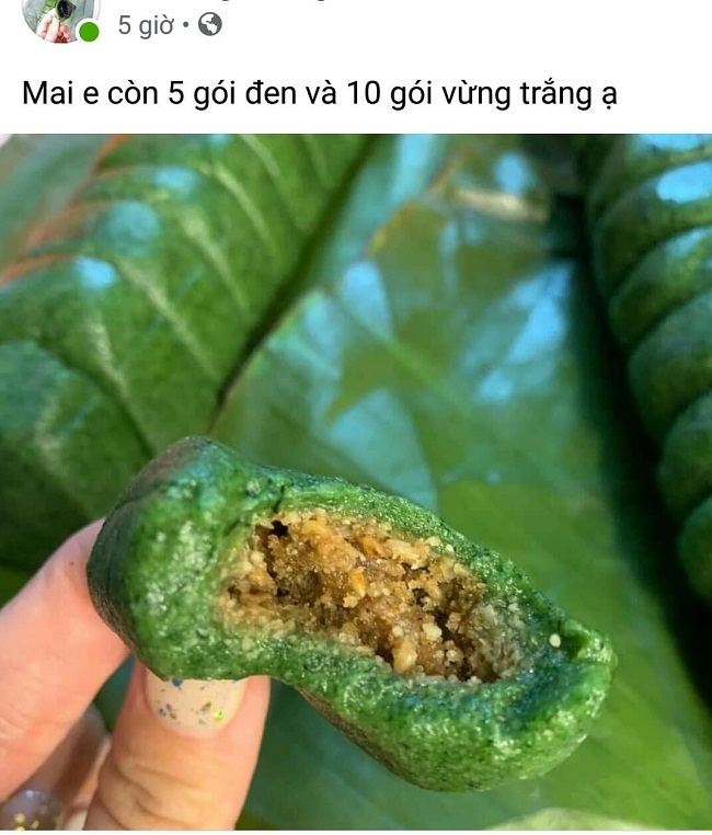 Loại bánh lạ màu xanh đặc sản miền núi hút khách Hà thành-3