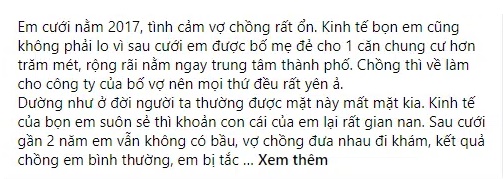 Vợ vô sinh chồng vẫn yêu thương, tới khi lén nghe được 4 chữ bòn xong mới rút, cô có pha xử lý nhanh như chớp khiến anh ta trở tay không kịp-1