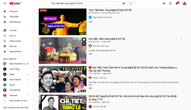 Hàng chục kênh YouTube đăng video giả Trực tiếp đám tang Nghệ sĩ Chí Tài để câu view, cộng đồng phẫn nộ, phản ứng gay gắt-2