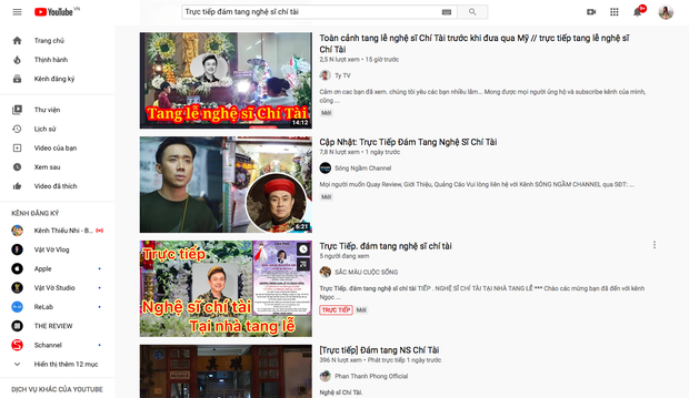 Hàng chục kênh YouTube đăng video giả Trực tiếp đám tang Nghệ sĩ Chí Tài để câu view, cộng đồng phẫn nộ, phản ứng gay gắt-3