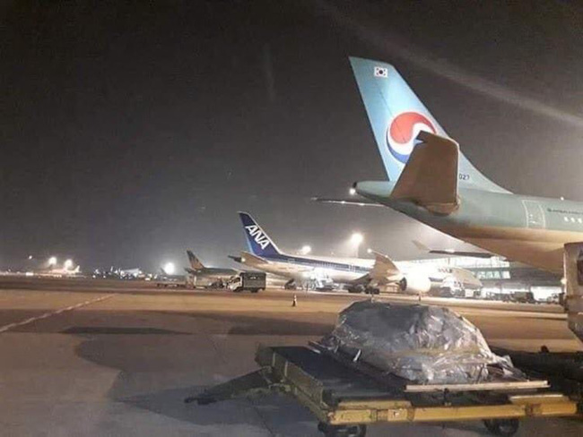 Nhói lòng trước hình ảnh linh cữu cố nghệ sĩ Chí Tài nằm lặng lẽ trong đêm khuya tại sân bay Tân Sơn Nhất-1