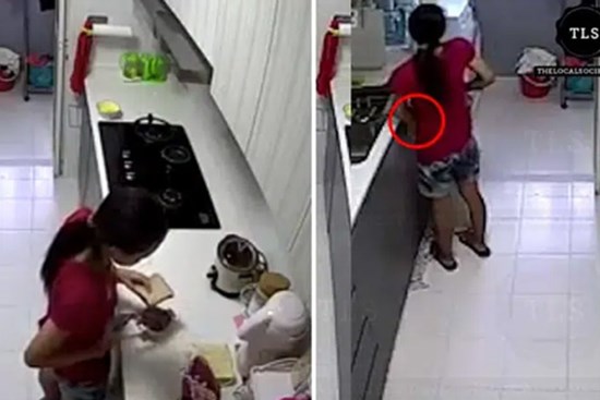 Đang chuẩn bị bữa sáng, nữ giúp việc cầm lát bánh mỳ đứng ra góc khuất và hành động tiếp theo khiến chủ nhà rùng mình chẳng dám ăn gì nữa