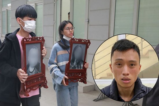 Xét xử vụ chồng sát hại vợ con vì nghĩ bé 2 tuổi không phải con đẻ: Bị cáo nhìn di ảnh 2 mẹ con, cúi gập người xin lỗi gia đình vợ