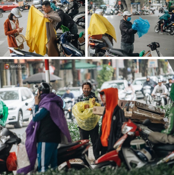 Chùm ảnh: Không khí lạnh rất mạnh tràn về, người dân Hà Nội co ro trong áo phao và những cái ôm-4