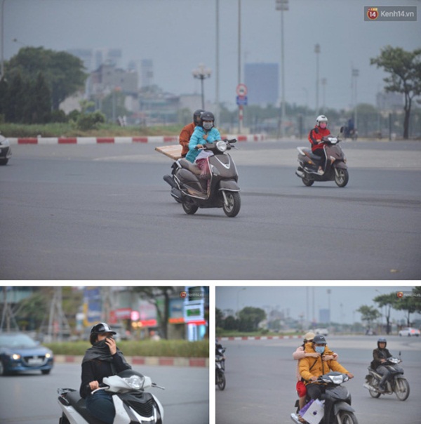 Chùm ảnh: Không khí lạnh rất mạnh tràn về, người dân Hà Nội co ro trong áo phao và những cái ôm-9