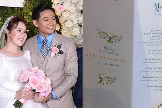 Thực đơn đám cưới hạng sang của diễn viên Quý Bình và bà xã doanh nhân