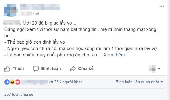 29 tuổi không có người yêu, thanh niên bị mẹ dọa cấm cửa, nhưng tiết lộ về lời đồn đại của bà hàng xóm mới thật hốt!-3
