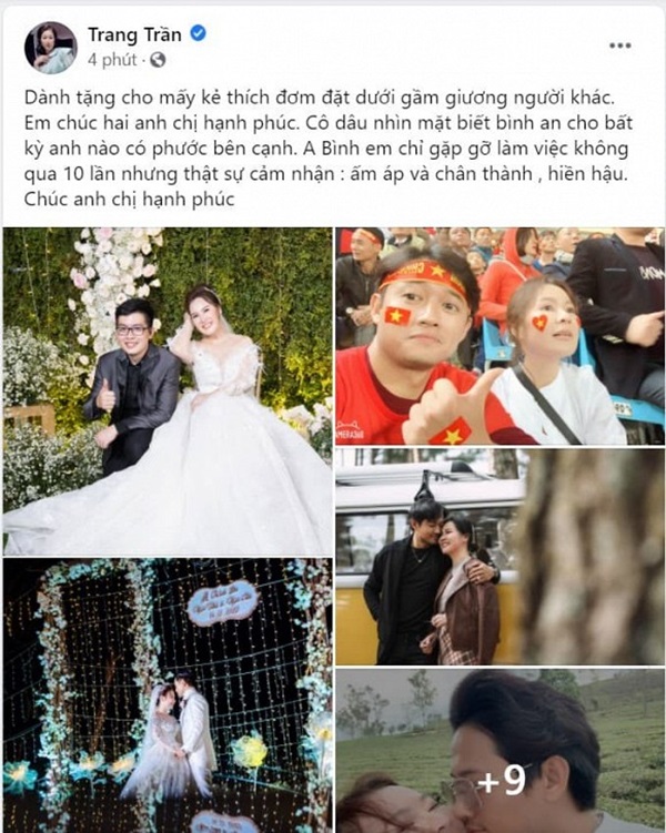 Trợ lý tiết lộ điều ít ai biết về vợ Quý Bình, Trang Trần cũng hết lời khen ngợi-4
