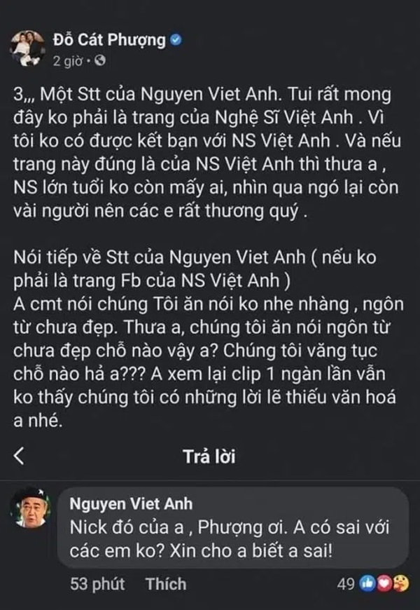 Nghệ sĩ Việt Anh lên tiếng nhắc nhở đàn em nghệ sĩ sau lùm xùm gymer, Cát Phượng có ngay lý lẽ chắc nịch phản hồi-2