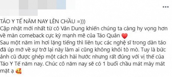Sau Chí Trung, đến lượt Vân Dung úp mở về sự trở lại của Táo Quân-4
