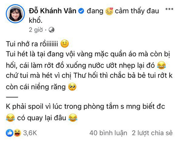 Khánh Vân nói gì về nghi vấn la làng với Nam Thư khi bị giục tắm nhanh trong tập mới Sao Nhập Ngũ?-2