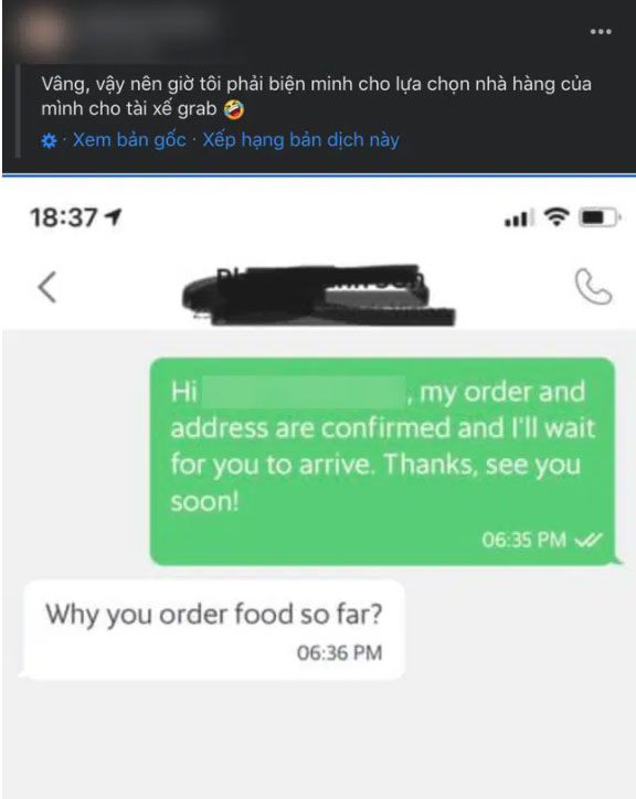 Anh Tây đặt đồ ăn online còn lịch sự cảm ơn các thứ, nhưng lại nhận cái kết phũ phàng với lời phàn nàn chưa bao giờ gặp từ shipper-1