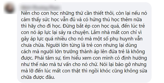 Tiền học thêm của con trung bình hơn 20 triệu 1 tháng, ông bố lên facebook kêu trời: Không phải tiếc tiền mà vợ đang bóp nghẹt tuổi thơ của con-11