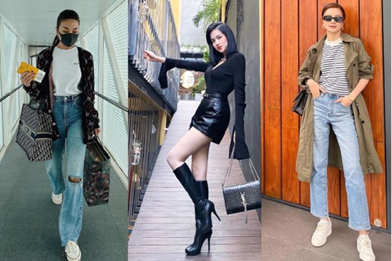 Tâm Tít khoe dáng nuột với 'cây đen' - Minh Hằng lên đồ menswear ngầu đét