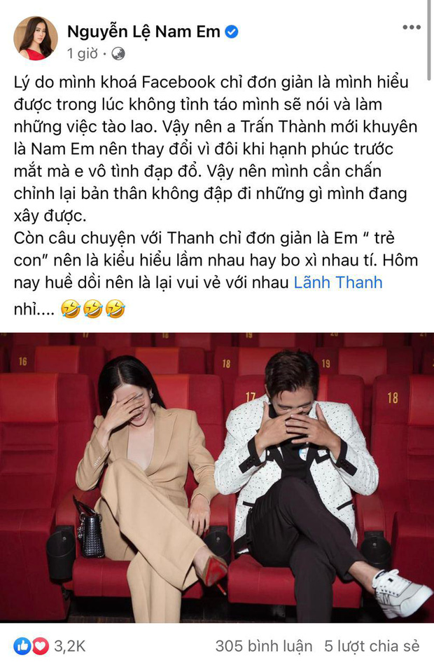 Nam Em lên tiếng sau khi bị Trấn Thành gọi là drama queen, tiết lộ tình trạng hiện tại với Lãnh Thanh sau cú lừa-1