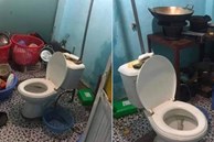 Cô gái khóc thét sau khi về nhà bạn trai chơi, dân tình cũng giật mình khi trông thấy chiếc toilet nằm chình ình giữa bếp