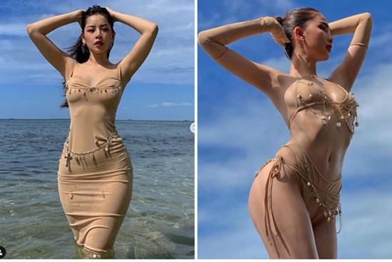 Chi Pu diện đầm nude nối gót Ngọc Trinh, fans tưởng 'không mặc gì'