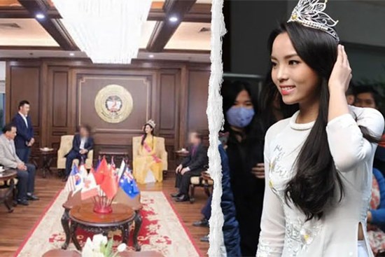 Chùm ảnh hoa hậu về thăm trường: Đỗ Thị Hà nhận cơn mưa chê trách nhưng Kỳ Duyên mới là tâm điểm vì tặng hoa cho người không ngờ