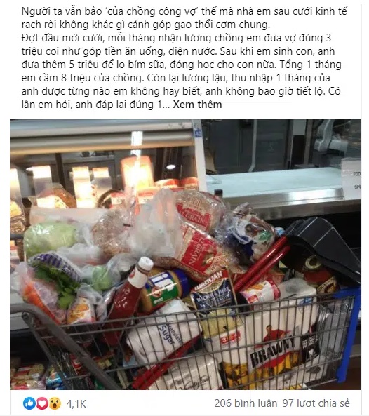 Đi siêu thị quên mang ví tiền, nhờ chồng quẹt thẻ thanh toán liền bị mắng lươn lẹo” giữa quầy thu ngân, song hành xử của vợ ngay sau đó mới thật sự bất ngờ-1