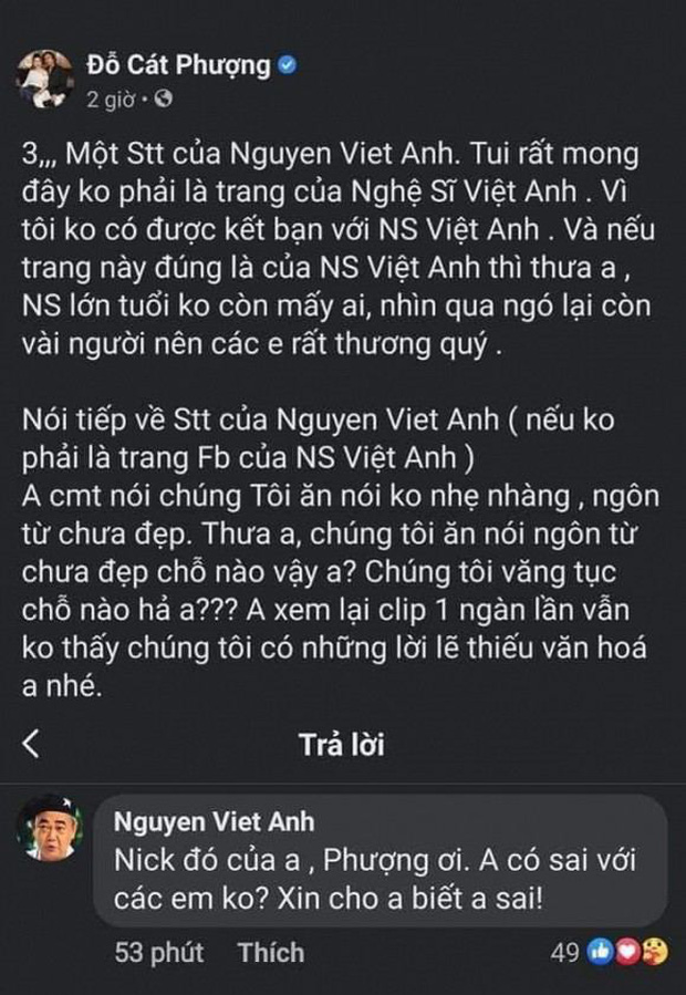 4 lần Cát Phượng vạ miệng trên MXH: Phản pháo NSND Việt Anh, gây phẫn nộ khi nói về Minh Béo và lời thề liên quan đến An Nguy-2