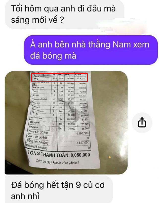 Bị vợ trưng bằng chứng ăn chơi không thể chối cãi, ông chồng sởn da gà vì câu nói dịu dàng của vợ: Anh yêu làm xong về nhà em bảo nhé!-2