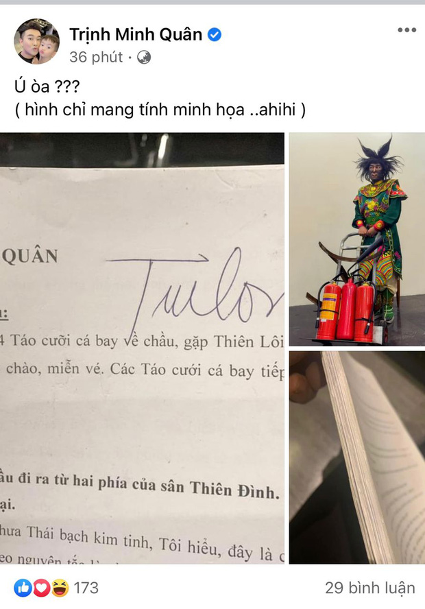 Minh Quân khiến netizen rần rần mừng rỡ vì nhá hàng” ảnh hé lộ kịch bản Táo Quân, nhưng chính chủ nói gì?-1