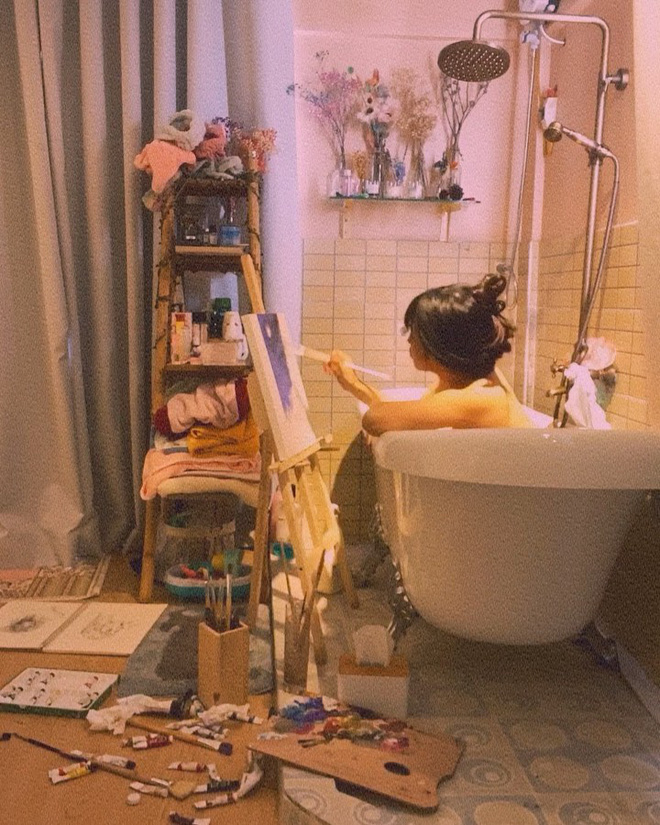 Căn phòng vintage của Trà Long Mắt Biếc”: Nhỏ xinh, thấy cưng nhưng độc nhất là bồn tắm đặt ngay trong phòng ngủ-8