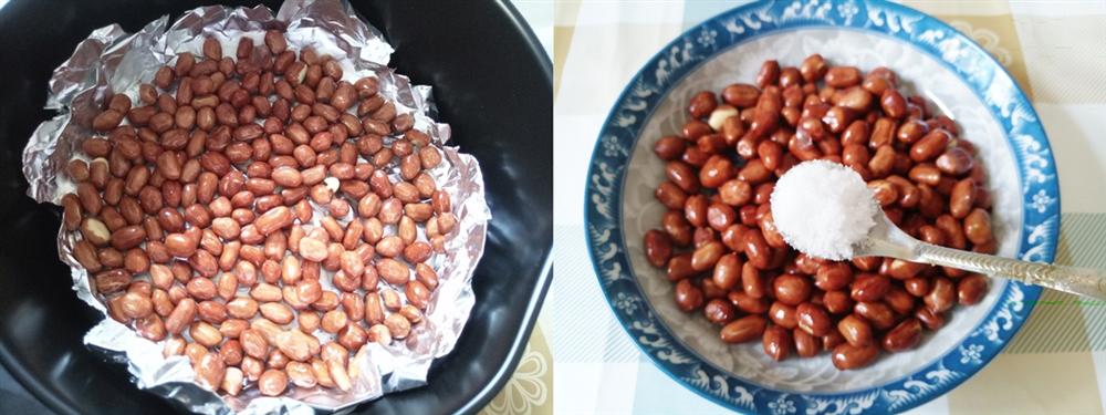 Cả nhà đi từ ngỡ ngàng đến thích thú khi thấy tôi dùng nồi chiên không dầu làm lạc rang muối siêu ngon-3