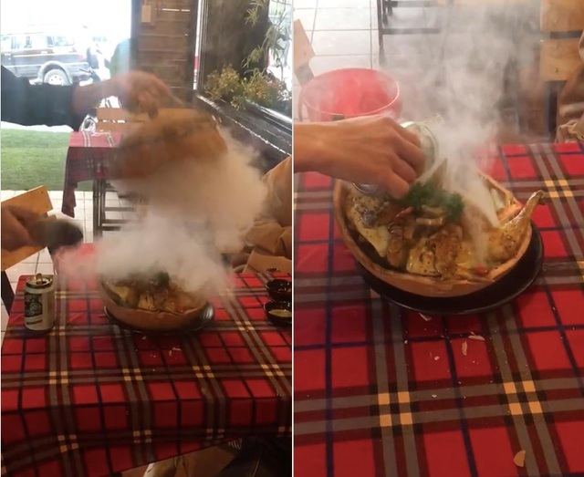 Lạ lùng gà nướng đá núi lửa ở Đà Lạt, thực khách ăn phải dùng búa đập niêu-3