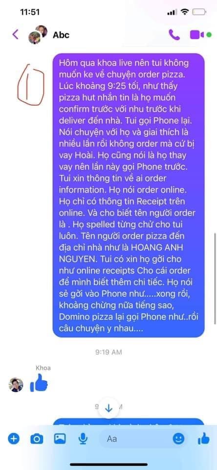 Vợ cũ Hoàng Anh chia sẻ câu chuyện đặt bánh pizza gây rối khiến cư dân mạng phẫn nộ-3