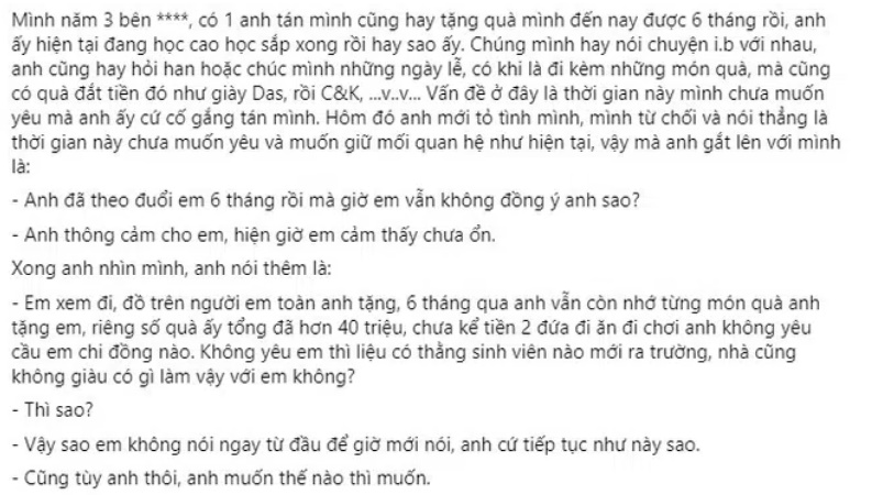 Nữ sinh hứng rổ gạch đá vì hồn nhiên nhận loạt quà giá trị hơn 40 triệu, nhưng khi chàng ngỏ lời lại khẳng định chỉ muốn là bạn bè như hiện tại-1