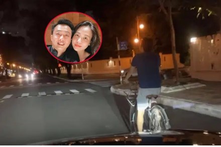 Hài hước chuyện gia đình Cường Đô La - Đàm Thu Trang: vợ lái ô tô chiếu đèn cho chồng đạp xe