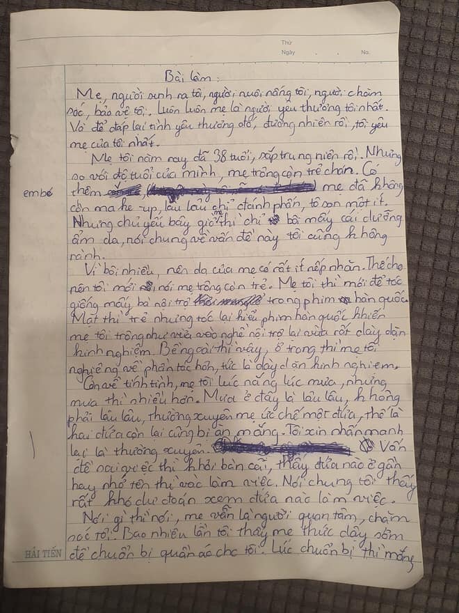 Bài văn miêu tả mẹ cực hài hước của con trai Xuân Bắc: Mẹ tôi lúc nắng lúc mưa... mẹ ức chế 1 đứa thế là 2 đứa đều bị ăn mắng-1