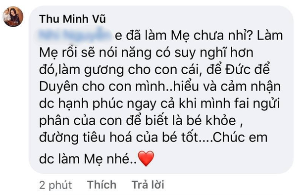 Bị antifan đả kích chuyện ngửi bỉm của con, Thu Minh đáp trả nhẹ nhàng mà sao thâm thuý quá!-1