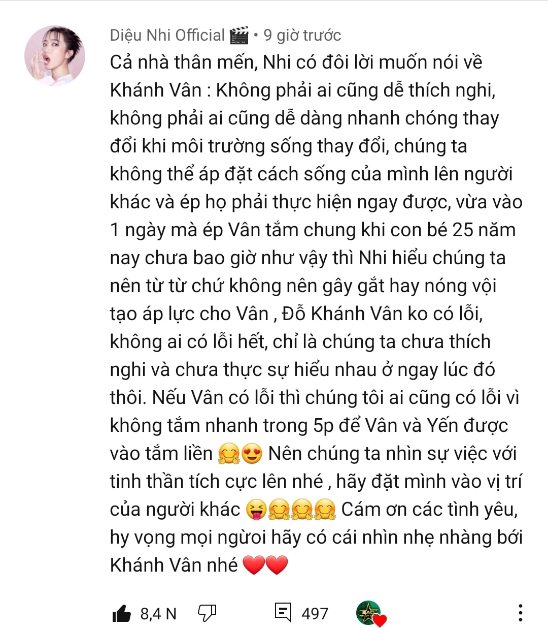 Khánh Vân bị cư dân mạng chỉ trích, hội chị em Sao nhập ngũ lập tức lên tiếng bênh vực-5