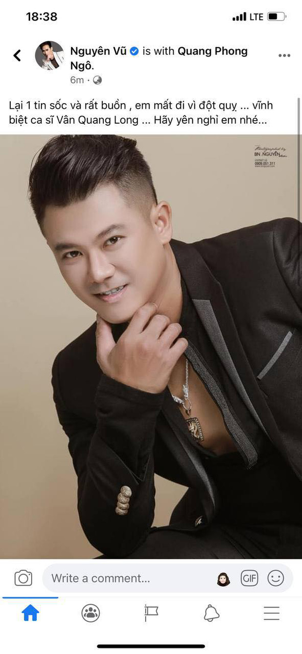 Đan Trường, Nhật Kim Anh và dàn sao Việt bàng hoàng, bật khóc nói lời tiễn biệt ca sĩ Vân Quang Long - Ảnh 4. Đan Trường, Nhật Kim Anh và dàn sao Việt bàng hoàng, bật khóc nói lời tiễn biệt ca sĩ Vân Quang Long-3