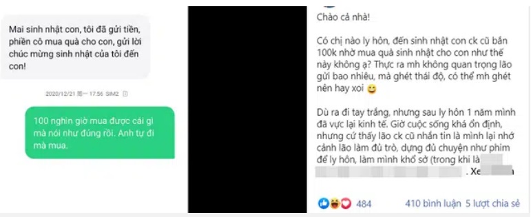 Ly hôn 1 năm, chồng tệ bạc ra lệnh vợ cũ mua quà sinh nhật cho con với 100 nghìn và lời đáp trả đanh thép khiến ai cũng muốn vỗ tay hoan hô-1