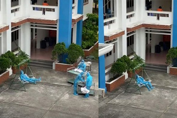 Nữ y sĩ ngất xỉu giữa đêm vì mệt, đói khi đang phân loại bệnh nhân trong khu cách ly COVID-19-7