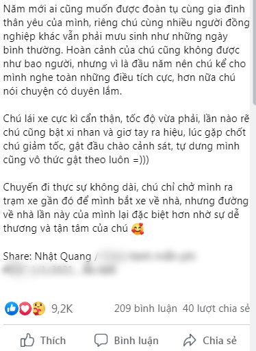 Bác tài gửi lời nhắn nhủ cho khách trên nón bảo hiểm của mình đang gây sốt mạng xã hội: Cảm ơn quý khách đã đem lại chén cơm cho tôi-2