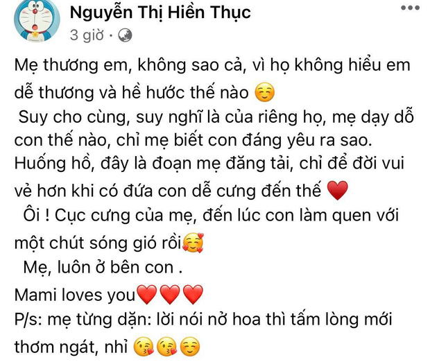 Hiền Thục lên tiếng sau lùm xùm tin nhắn sai chính tả thành từ tục tĩu, tiết lộ tính cách thật của con gái-1