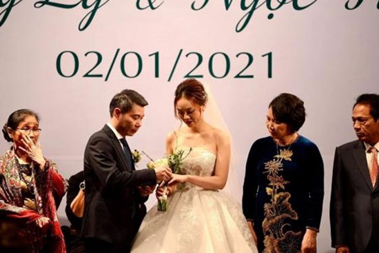 Khoảnh khắc đẹp trong lễ cưới Công Lý và Ngọc Hà