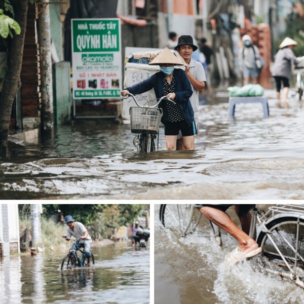 Sài Gòn không mưa, thành phố Thủ Đức vẫn ngập từ sáng đến trưa, dân bỏ nhà đi nơi khác-14