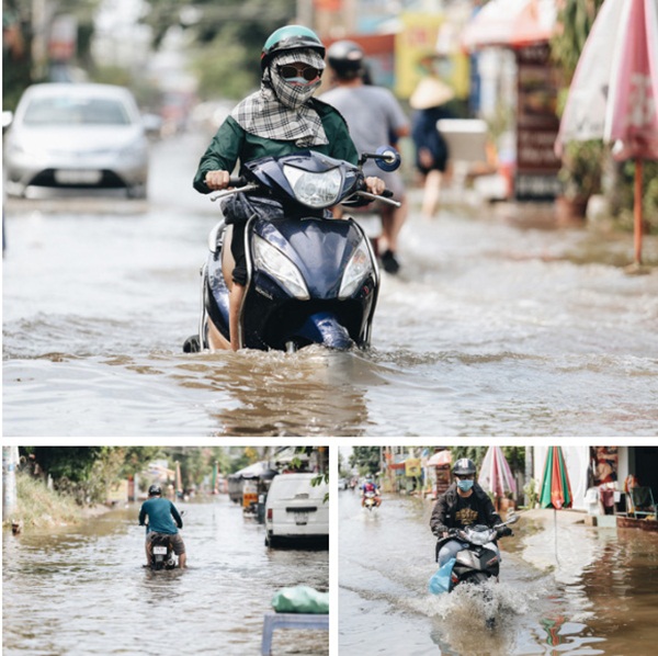 Sài Gòn không mưa, thành phố Thủ Đức vẫn ngập từ sáng đến trưa, dân bỏ nhà đi nơi khác-9