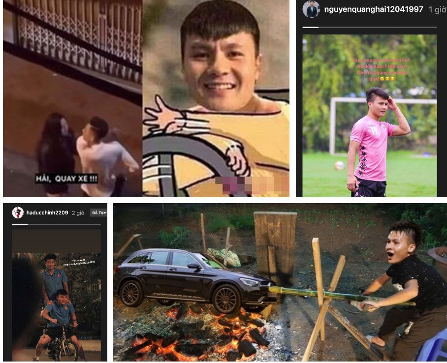 Khoảnh khắc khó đỡ: Nhật Lê tươi rói cầm biển Hải quay xe, dân tình đoán chắc đang cà khịa cả đôi Quang Hải - Huỳnh Anh?-2