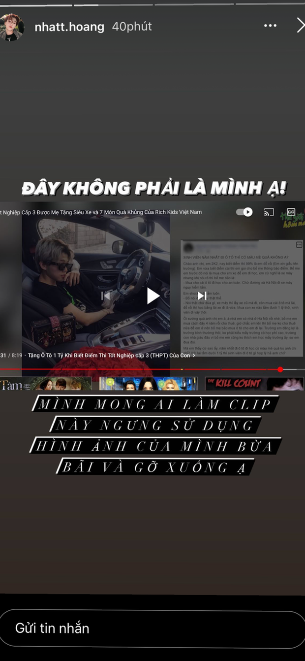 Rich kid Nhất Hoàng tá hoả vì bị dùng ảnh để minh hoạ cho nam sinh tốt nghiệp cấp 3 được mẹ tặng siêu xe-5