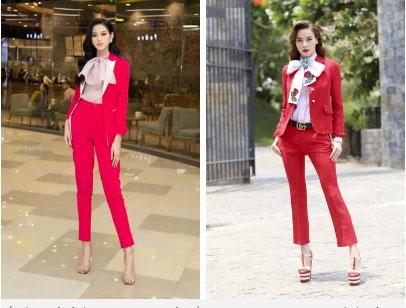 Hoa hậu Đỗ Thị Hà giật spotlight nhờ suits đỏ nổi bần bật, netizen đồng loạt thắc mắc: Ủa sao giống Hà Hồ vậy?-3