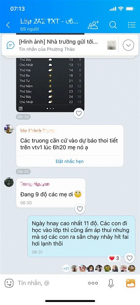 Trời lạnh 9 độ mà chưa thấy trường ra thông báo, phụ huynh cập nhật tình hình từng phút, loay hoay không biết nên cho con đi học hay nghỉ-1