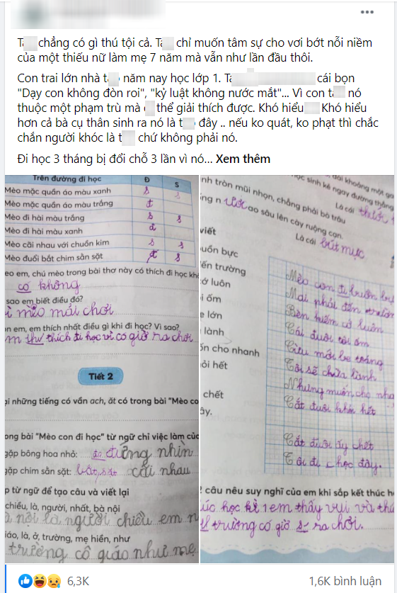 Cậu bé lớp 1 khẳng định chắc nịch thích đi học nhưng nghe lý do ai cũng choáng, mẹ còn phải kêu trời: Khổ tâm hết sức!-1