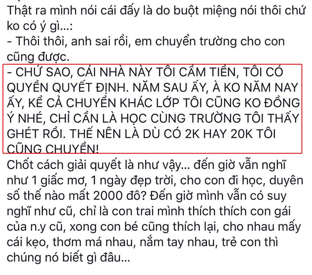 Phát hiện con trai học cùng lớp mầm non với con gái người yêu cũ của chồng, vợ quyết chuyển trường cho con, mức chi càng khiến cư dân mạng choáng váng!-2